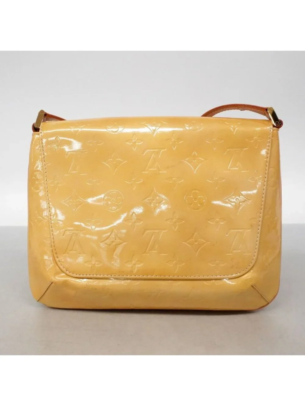 Louis Vuitton Shoulder Bag Vernis Thompson Street Beige